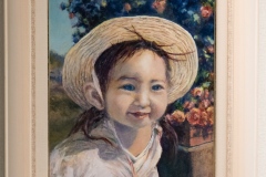 (12) 202601 作品展： 小川道雄 (油彩) 初めての麦わら帽子